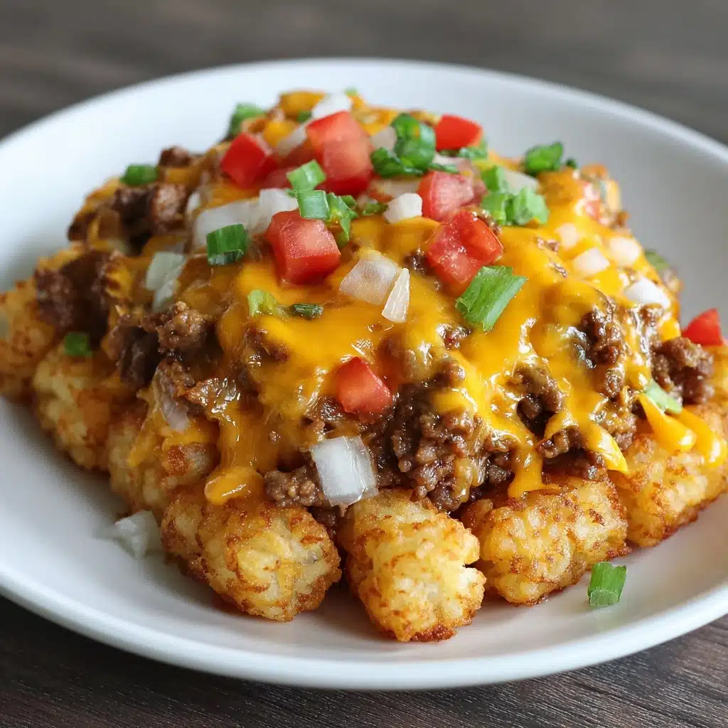 Cheesy Tater Tot Casserole with Ground Beef and Rotel Recipe - Recipe Image