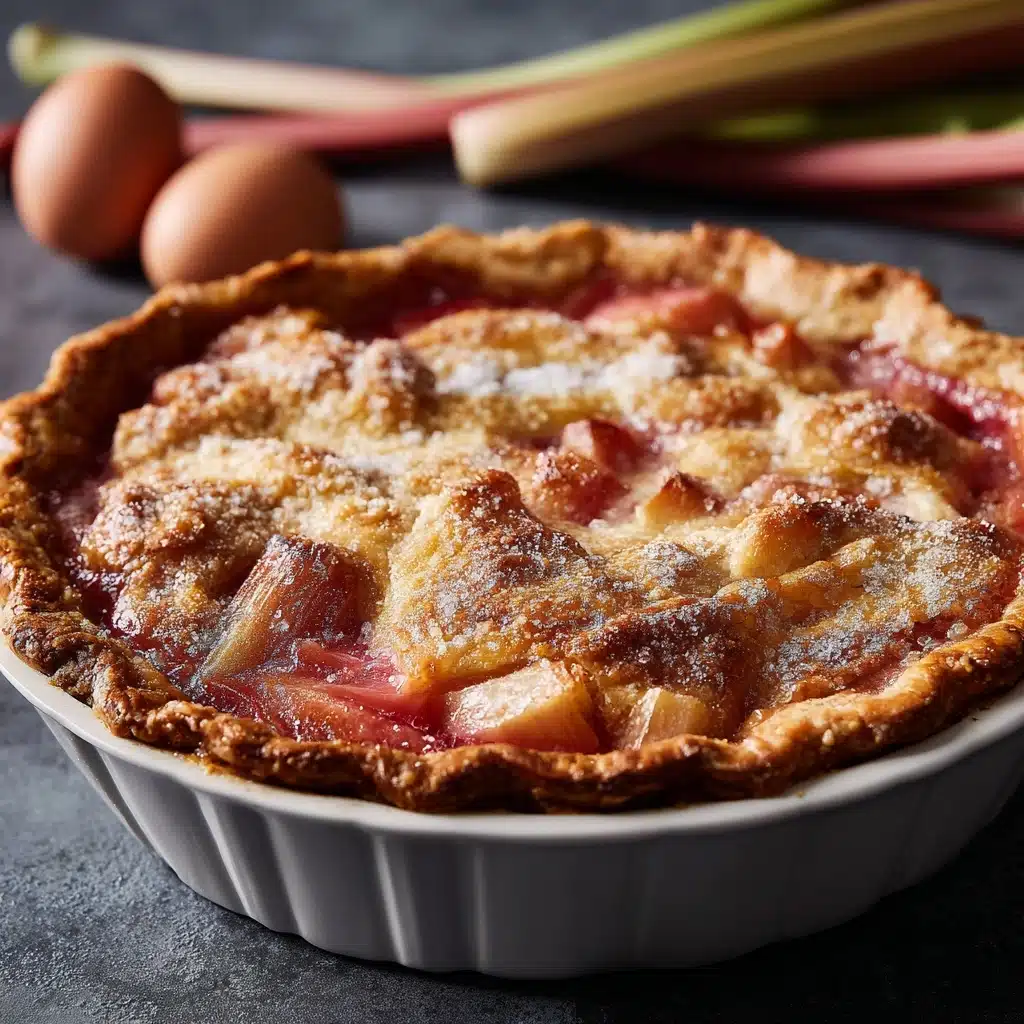 Rhubarb Custard Pie Recipe - Recipe Image
