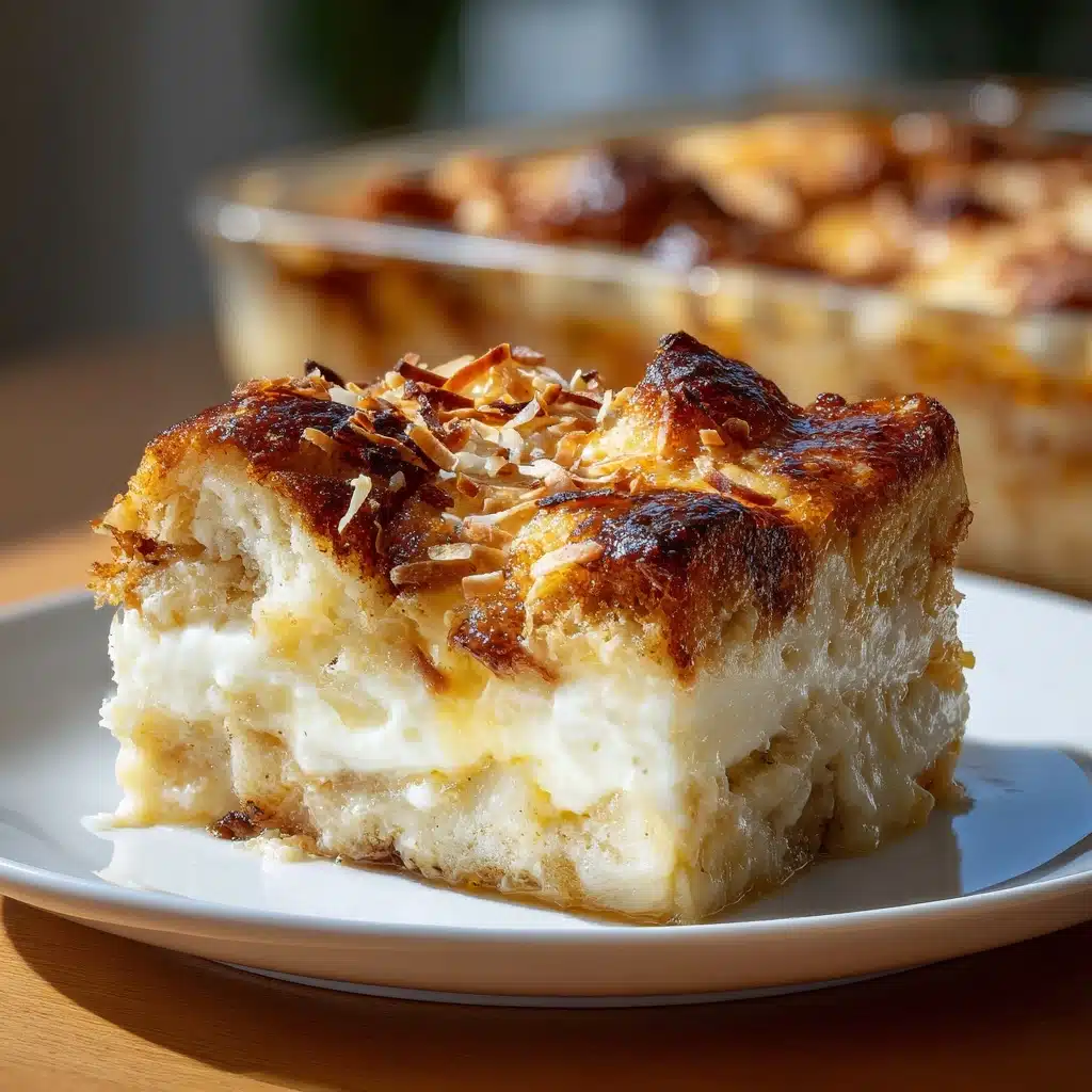 Coconut Cheesecake Bread Pudding Recipe - Recipe Image