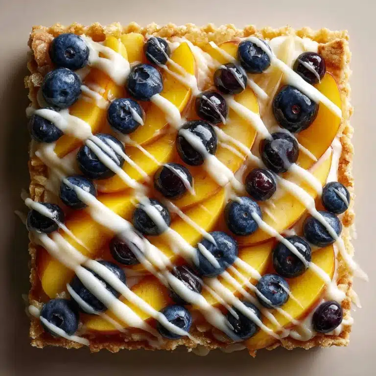 Blueberry Peach Tart with Vanilla Glaze Recipe