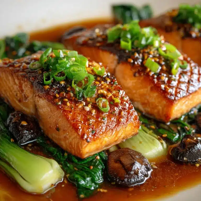 Miso Glazed Black Cod on Baby Bok Choy and Shiitake Mushrooms Recipe