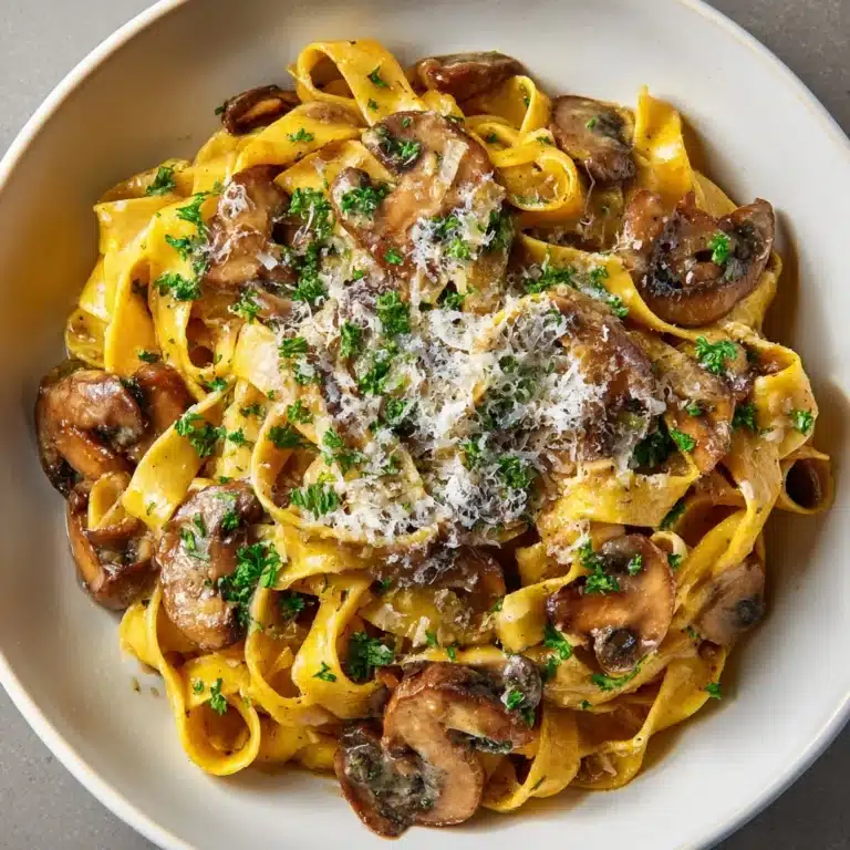 Easy Garlic Mushroom Pasta Recipe