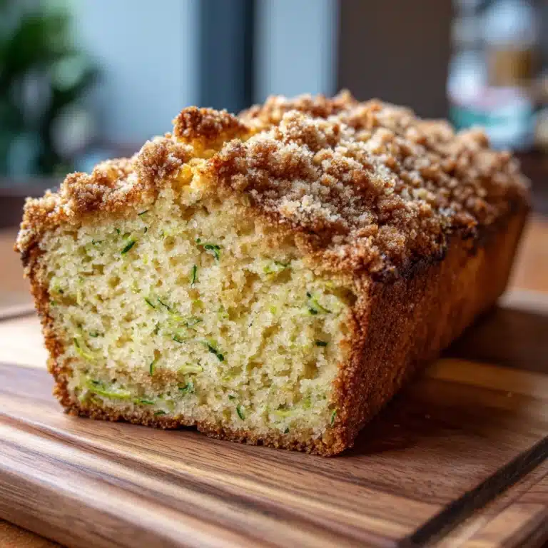 Cinnamon Streusel Topped Zucchini Bread Recipe