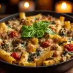 Creamy Tuscan Sausage Pasta Bake Recipe