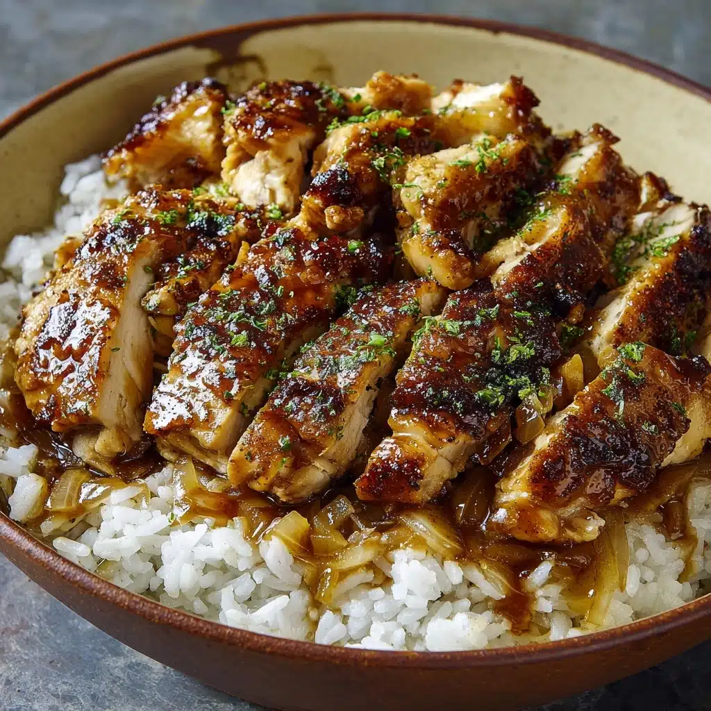 Smothered Chicken and Rice Recipe - Recipe Image