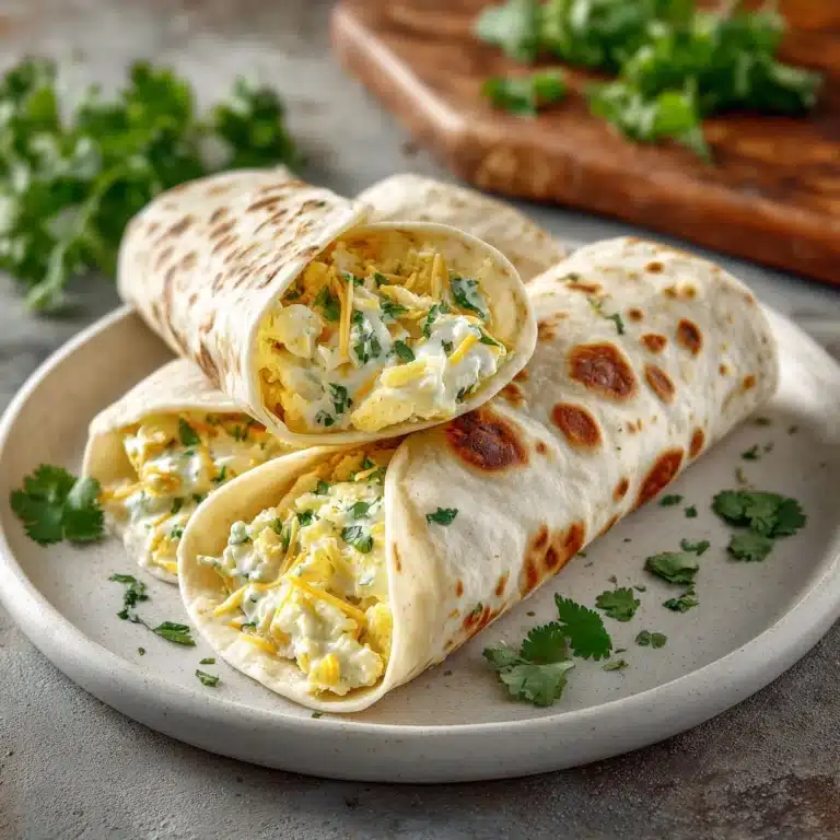 Cheesy Garlic Chicken Wraps Recipe