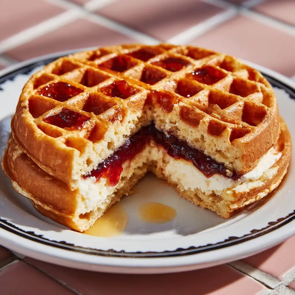 Easy Frozen Waffle Sweet Breakfast Sandwich Recipe - Recipe Image