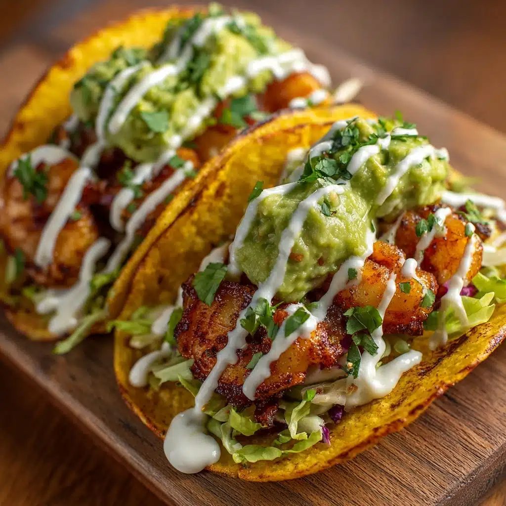 Spicy Shrimp Tacos with Garlic Cilantro Lime Slaw Recipe - Recipe Image