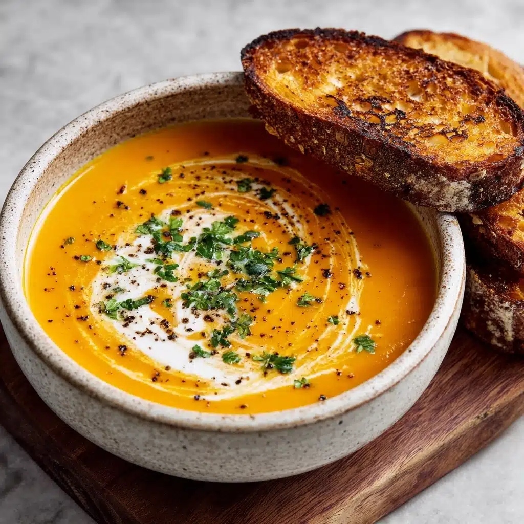 Creamy Tomato Soup with Grilled Cheese Sandwich Recipe - Recipe Image