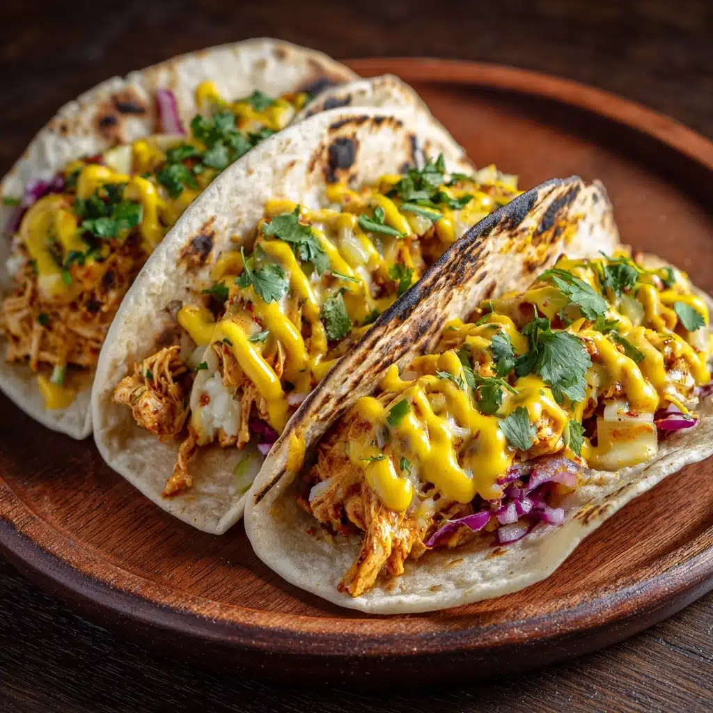 Cheesy Pulled Chicken Tacos Recipe - Recipe Image