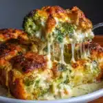 Chicken Broccoli Alfredo Bake with a Crispy Topping Recipe