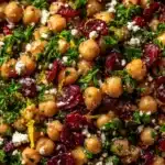Feta & Cranberry Chickpeas with Lemon Vinaigrette Recipe