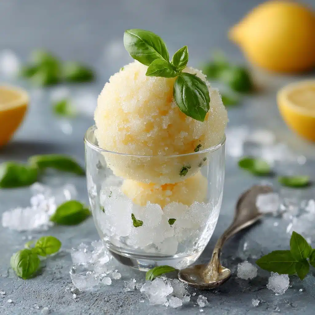 Lemon and Basil Granita Recipe - Recipe Image
