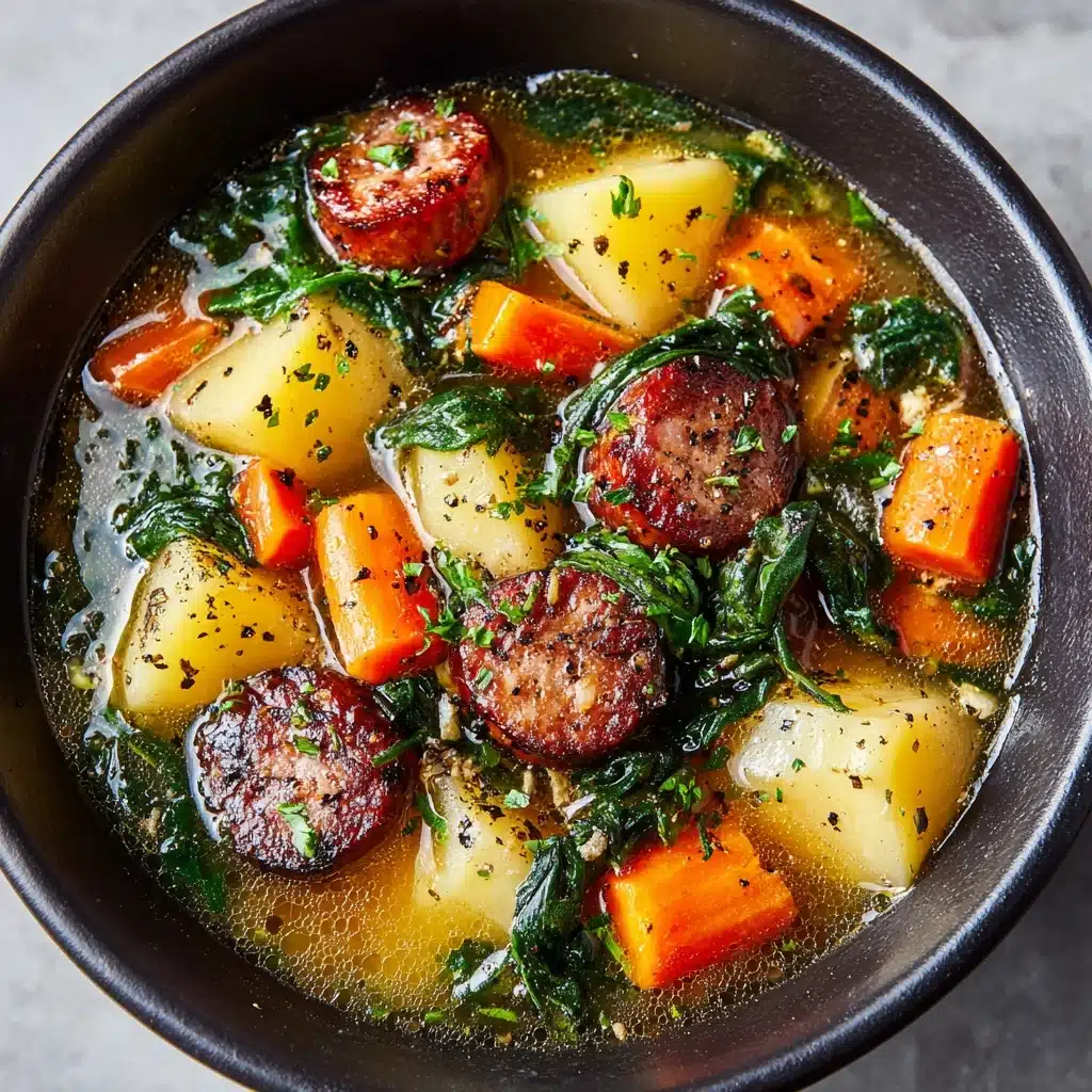 Italian Sausage Potato Soup with Carrots & Spinach Recipe - Recipe Image