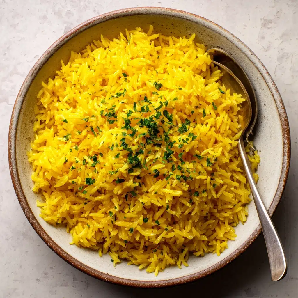 Garlic Turmeric Rice Recipe - Recipe Image