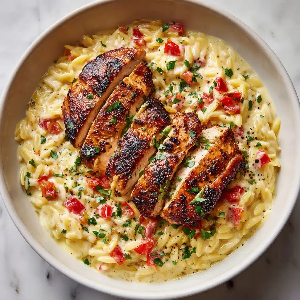 Creamy Parmesan Chicken and Orzo Recipe - Recipe Image