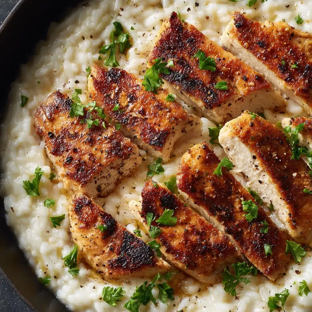 One-Pan Creamy Parmesan Chicken and Rice Recipe - Recipe Image