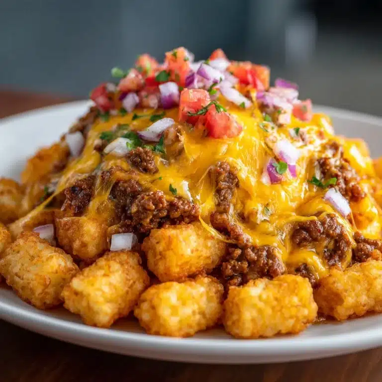 Cheesy Tater Tot Casserole with Ground Beef and Rotel Recipe