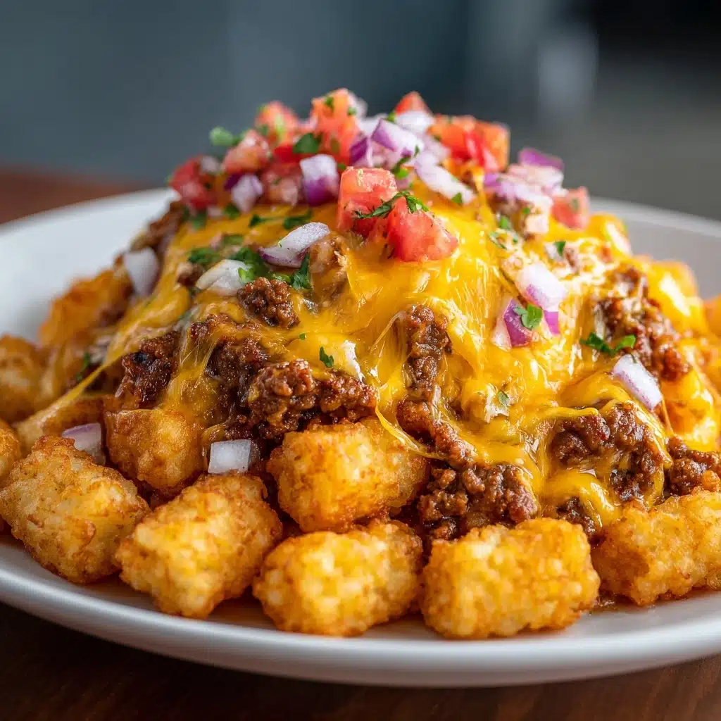Cheesy Tater Tot Casserole with Ground Beef and Rotel Recipe