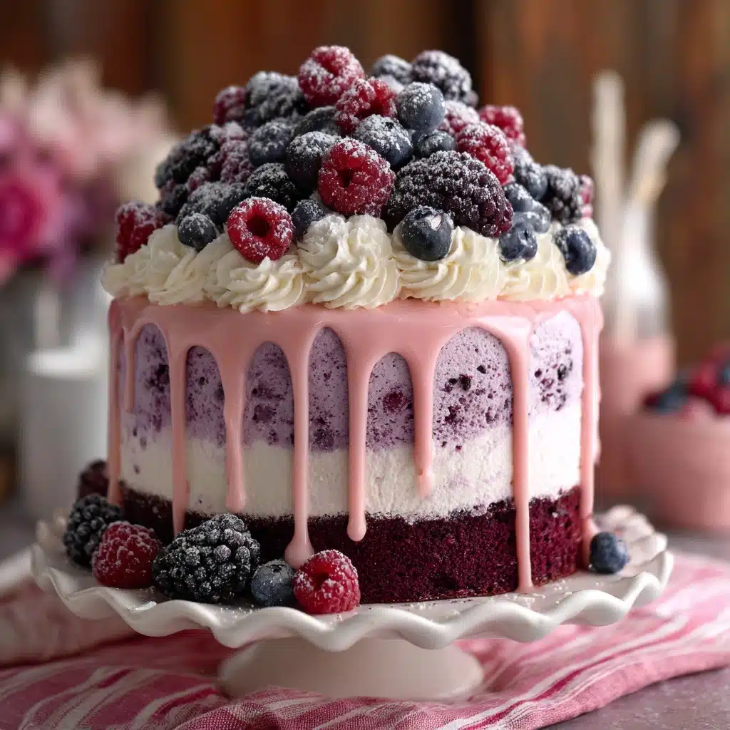 White Chocolate Blackberry Poke Cake Recipe