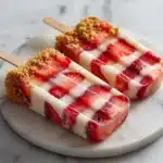 Strawberry Swirl Cheesecake Ice Pops Recipe