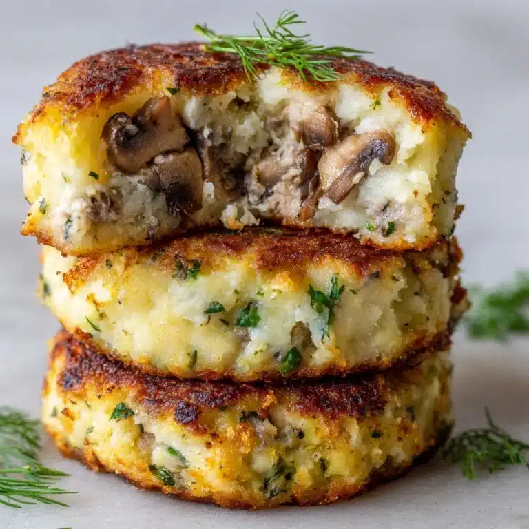 Mushroom Stuffed Potato Cakes Recipe
