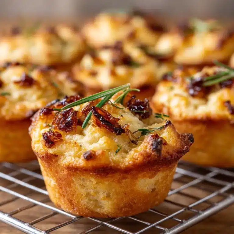 Easy Garlic Rosemary Focaccia Muffins Recipe
