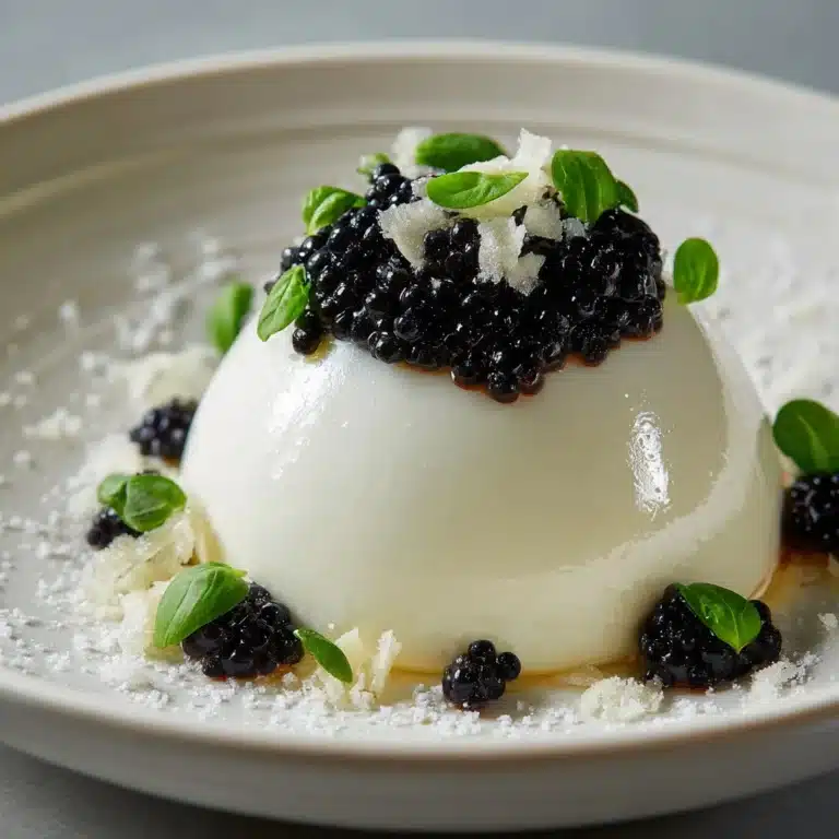 Parmesan Panna Cotta with Balsamic Caviar Pearls Recipe