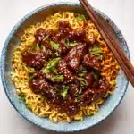 Honey Soy Crispy Beef and Noodles Recipe
