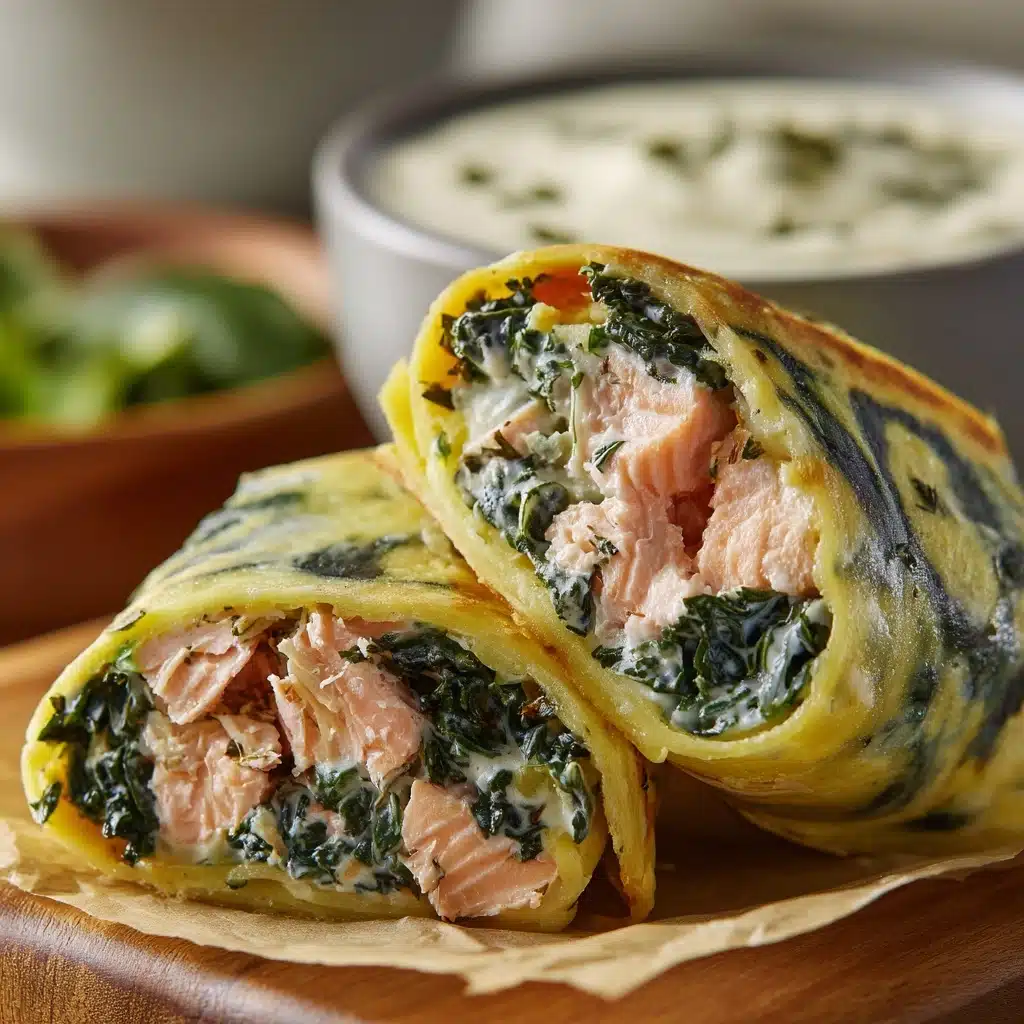 Blackened Salmon Caesar Wraps Recipe - Recipe Image