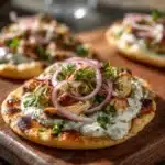 Tzatziki Chicken Naan Pizza Recipe