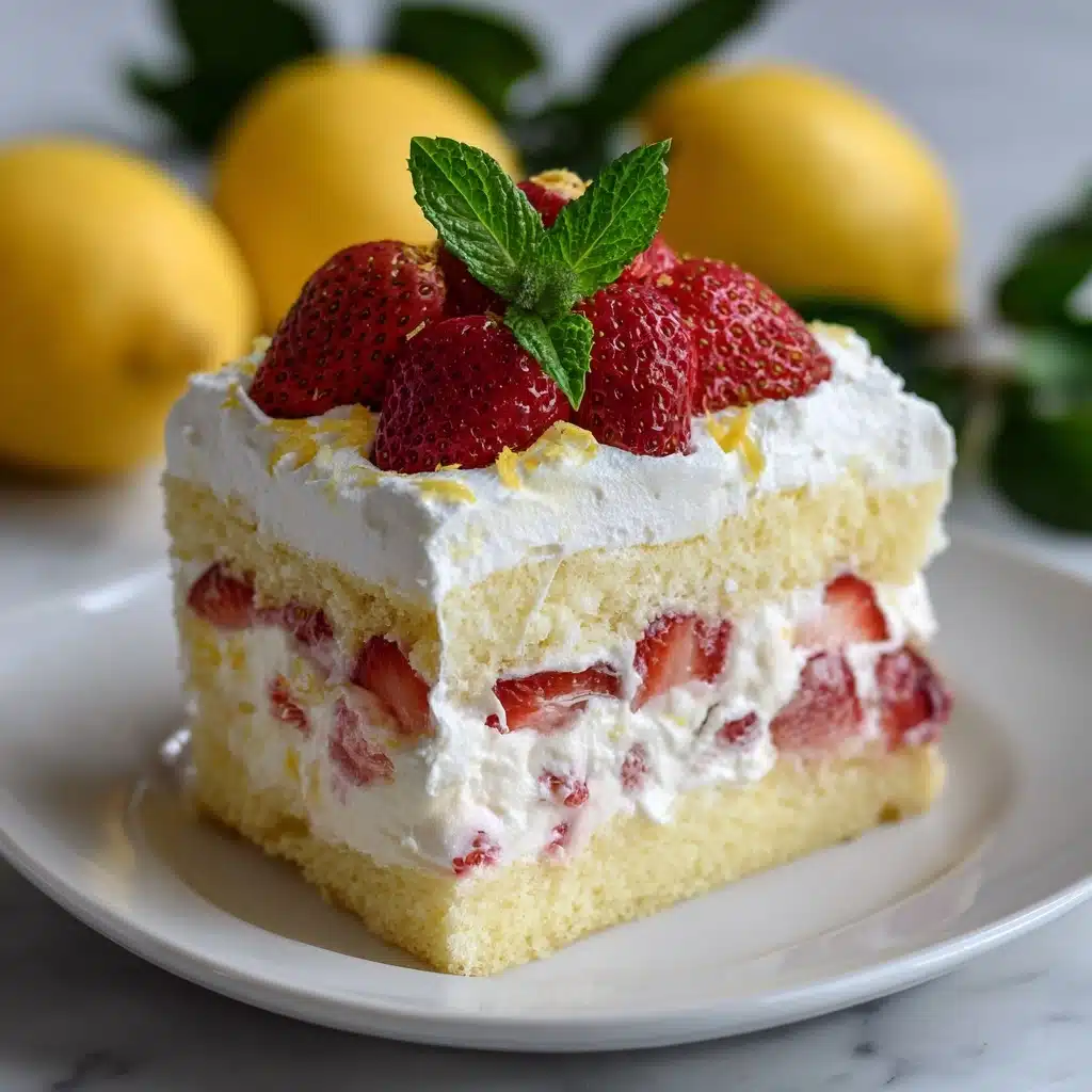Strawberry Lemonade Poke Cake Recipe - Recipe Image