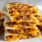 Cheesy Ground Beef Quesadillas Recipe