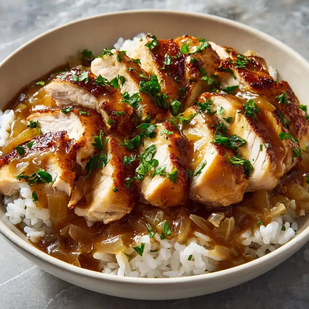 Smothered Chicken and Rice Recipe - Recipe Image