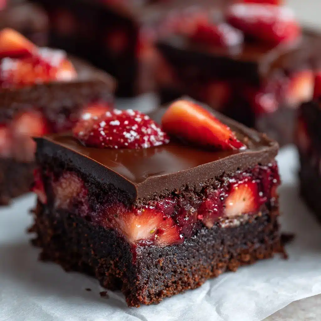 Chocolate-Covered Strawberry Brownies Recipe - Recipe Image