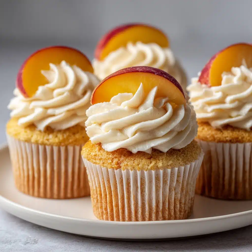 Honey Peach Cream Cheese Cupcakes Recipe - Recipe Image