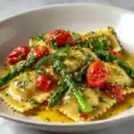 Ravioli with Tomatoes and Asparagus Recipe
