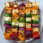 Grilled Greek Halloumi Kebabs Recipe