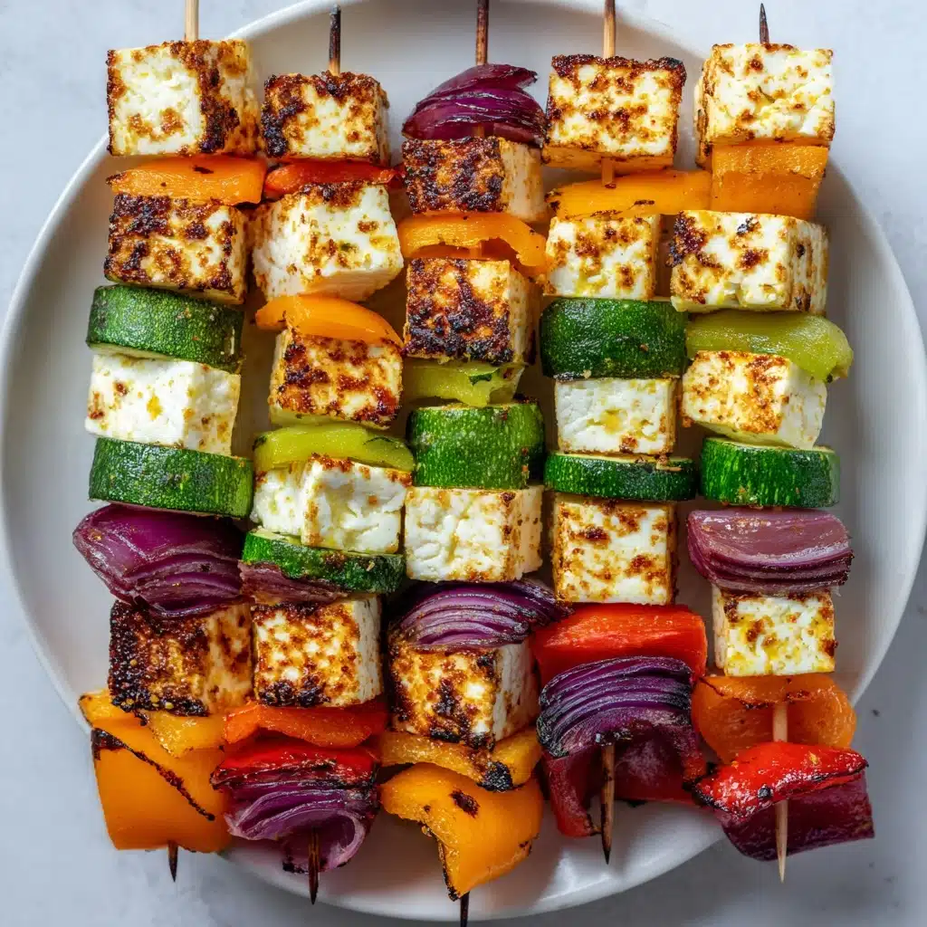 Grilled Greek Halloumi Kebabs Recipe - Recipe Image