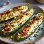 Cheesy Garlic Zucchini Steaks Recipe