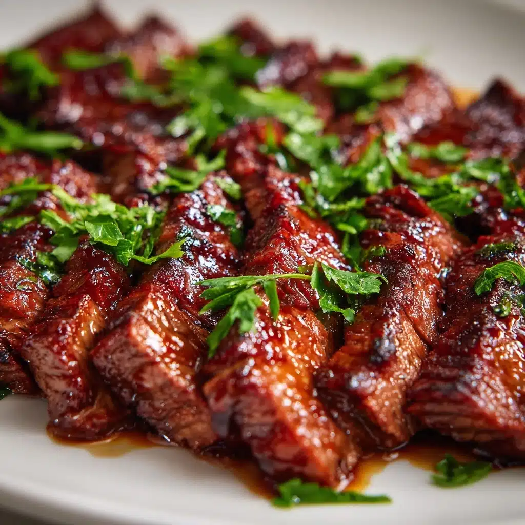 Grill Pan Honey Glazed Steak Strips Recipe - Recipe Image