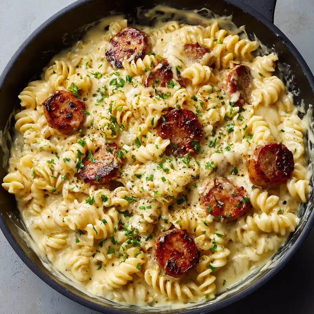 Creamy Pepper Jack Chicken & Sausage Pasta Recipe - Recipe Image