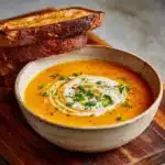 Creamy Tomato Soup with Grilled Cheese Sandwich Recipe