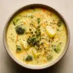 Crockpot Potato Broccoli Cheddar Soup Recipe