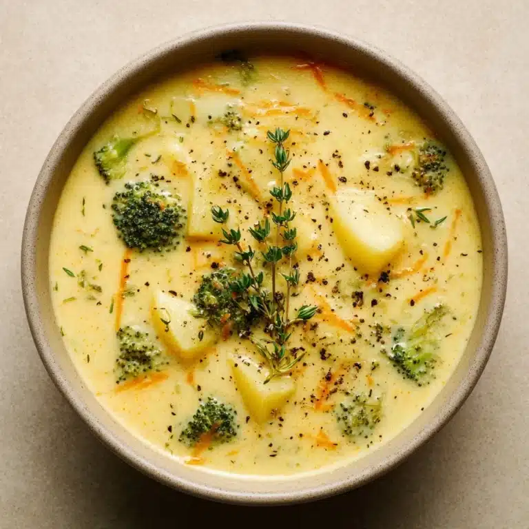Crockpot Potato Broccoli Cheddar Soup Recipe
