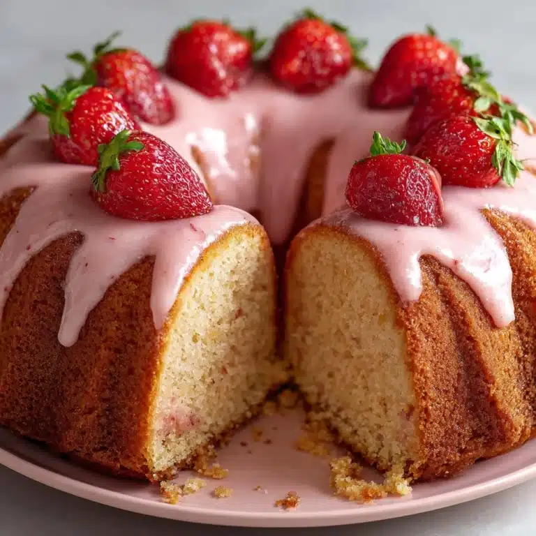 Strawberry Buttermilk Pound Cake Recipe
