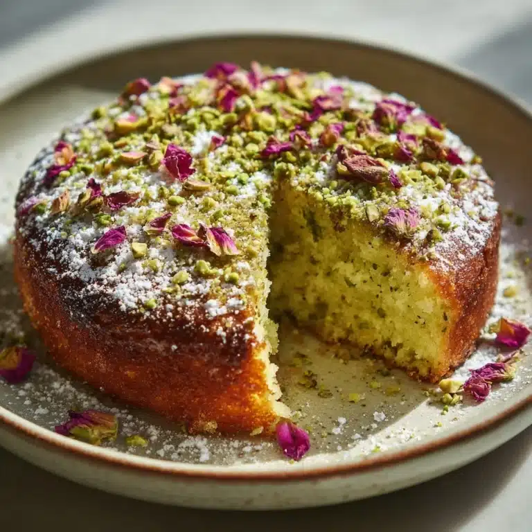 Rosewater Pistachio Cake Recipe