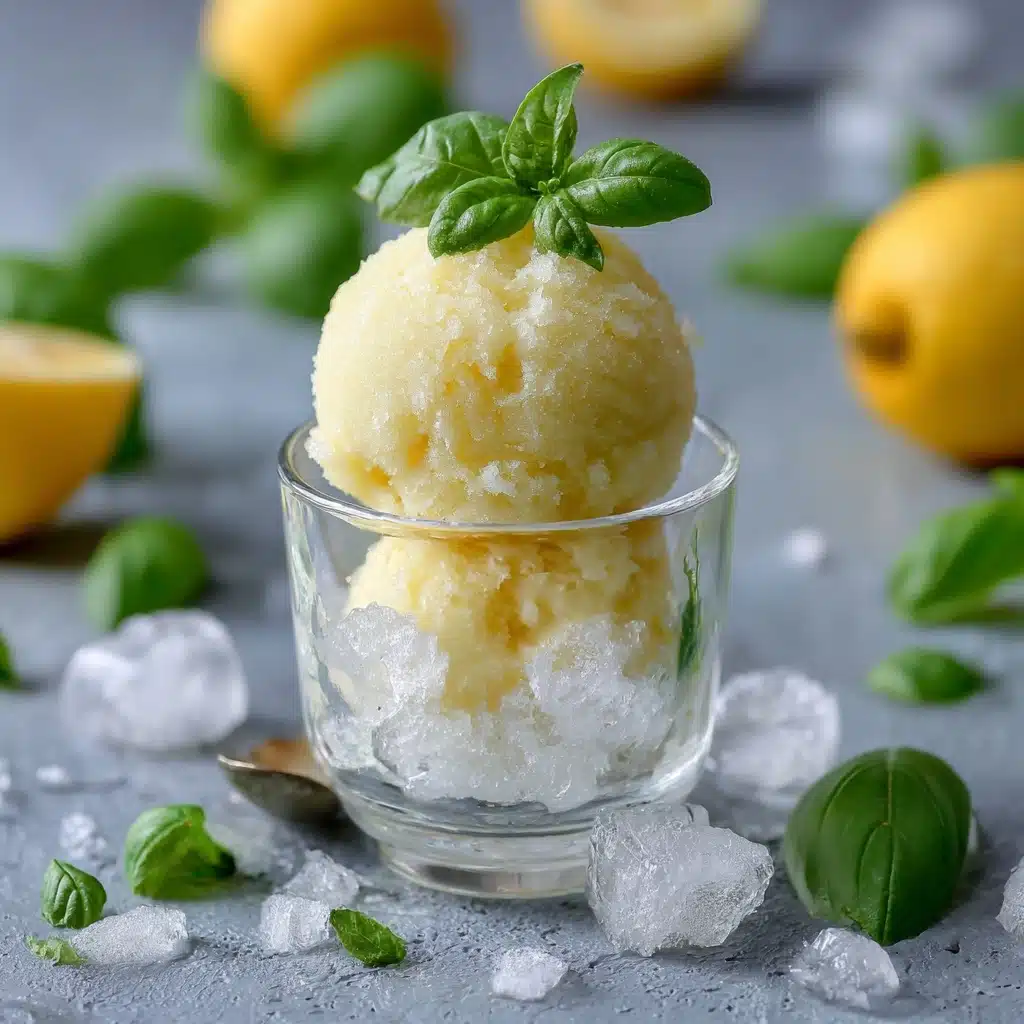 Lemon and Basil Granita Recipe - Recipe Image