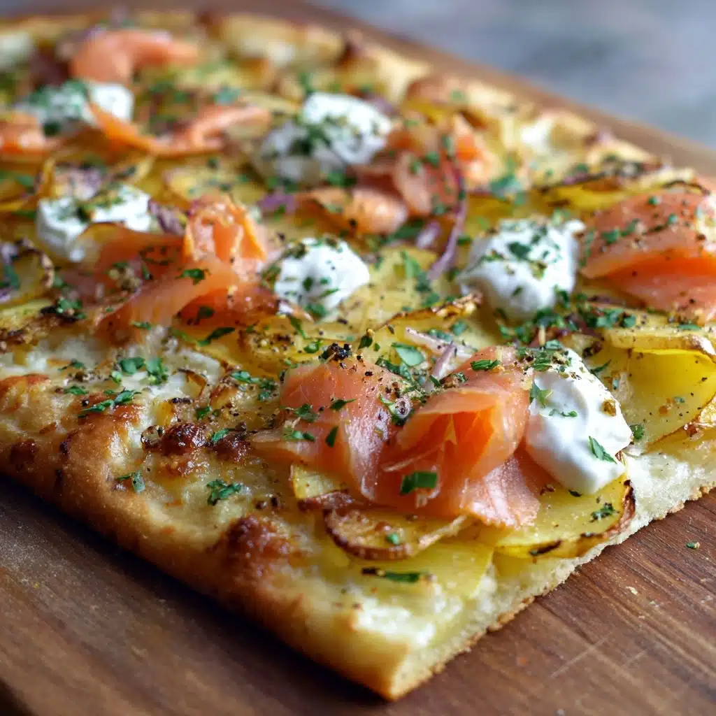 Smoked Salmon Potato Pizza Recipe - Recipe Image