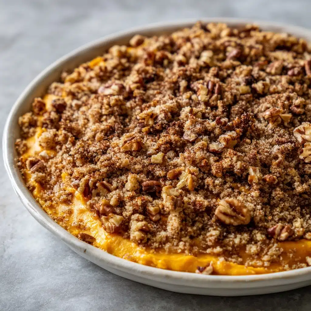 Sweet Potato Casserole with Pecan Streusel Topping Recipe - Recipe Image